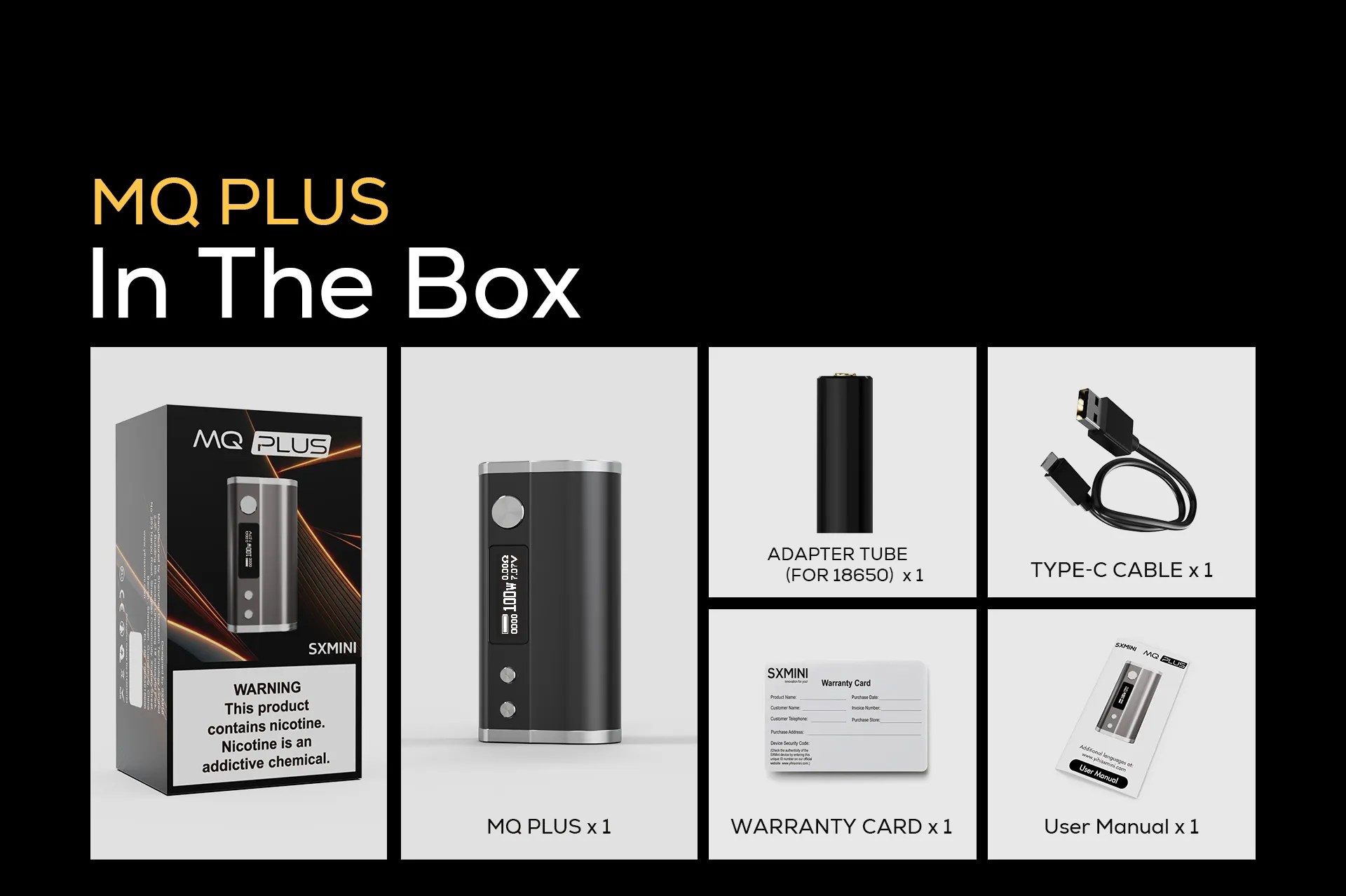 SXmini MQ Plus – Package Contents